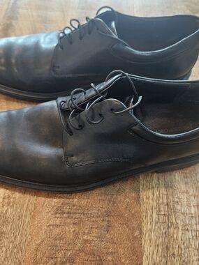 Rockport Margin Oxfords Mens Black Leather Lace Up Dress Shoes Size 12